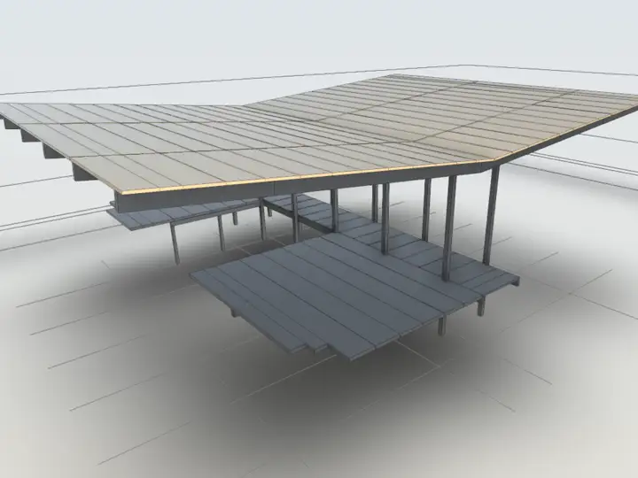 engineering Pre-fabricated Cross-Laminated Tower Components are Assembled On-Site
